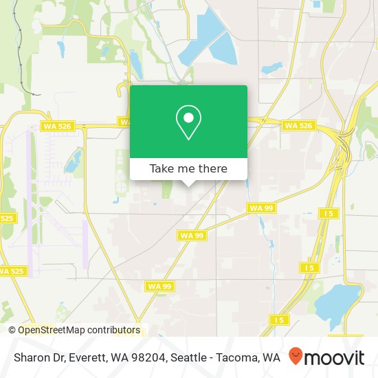 Mapa de Sharon Dr, Everett, WA 98204