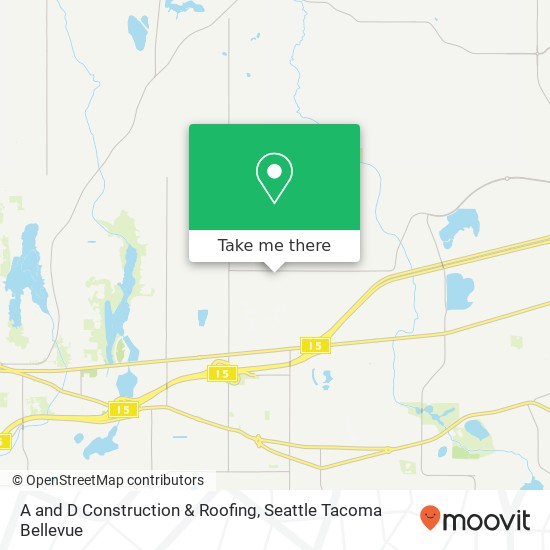 A and D Construction & Roofing map