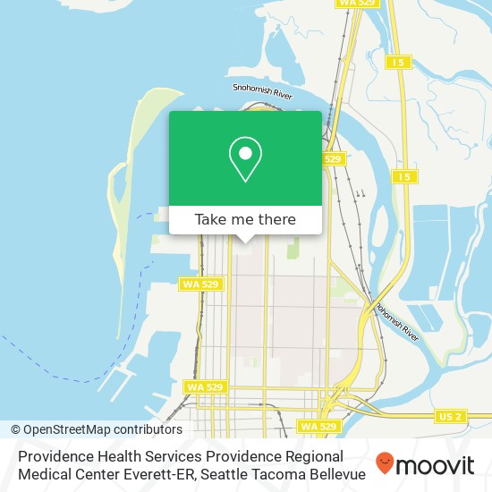 Providence Health Services Providence Regional Medical Center Everett-ER, 1700 13th St map