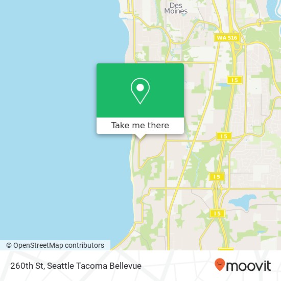 Mapa de 260th St, Des Moines, WA 98198