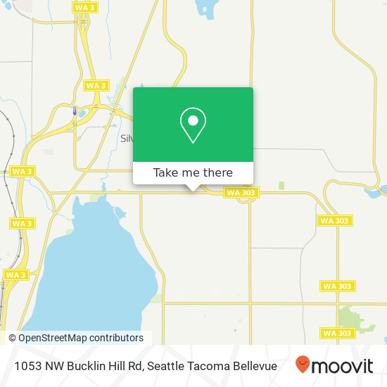 Mapa de 1053 NW Bucklin Hill Rd, Bremerton, WA 98311