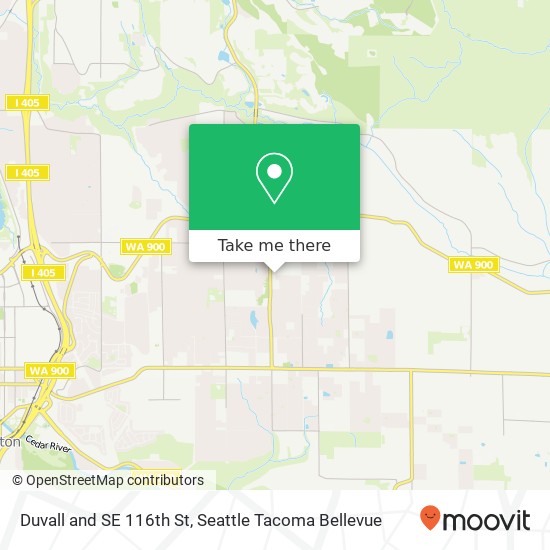 Mapa de Duvall and SE 116th St, Renton, WA 98059