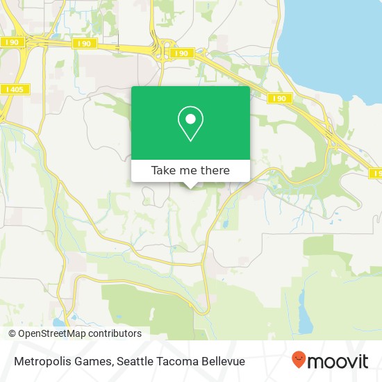 Mapa de Metropolis Games, 15404 SE 53rd Pl