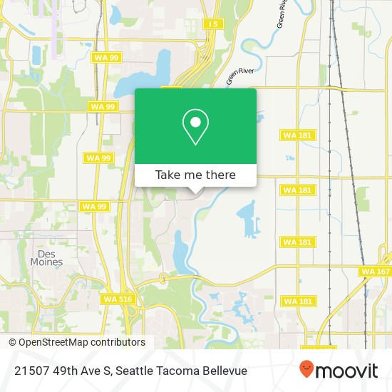 Mapa de 21507 49th Ave S, Kent, WA 98032