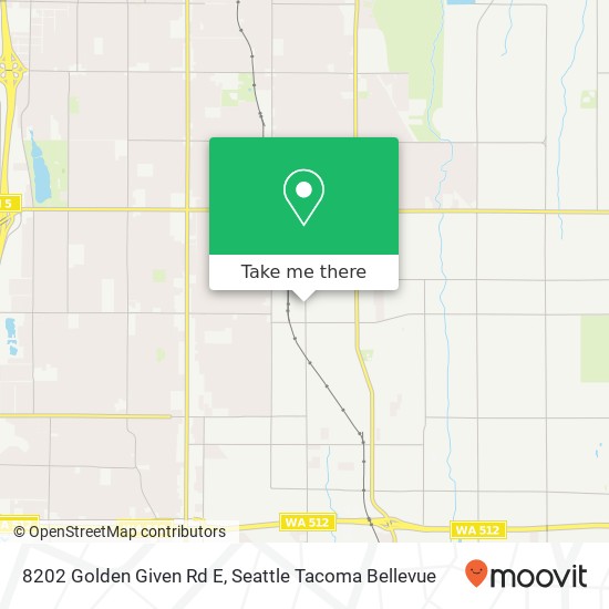 Mapa de 8202 Golden Given Rd E, Tacoma, WA 98404