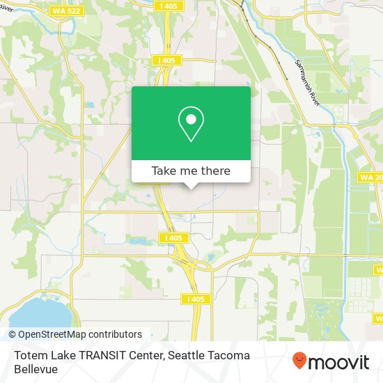 Totem Lake TRANSIT Center map