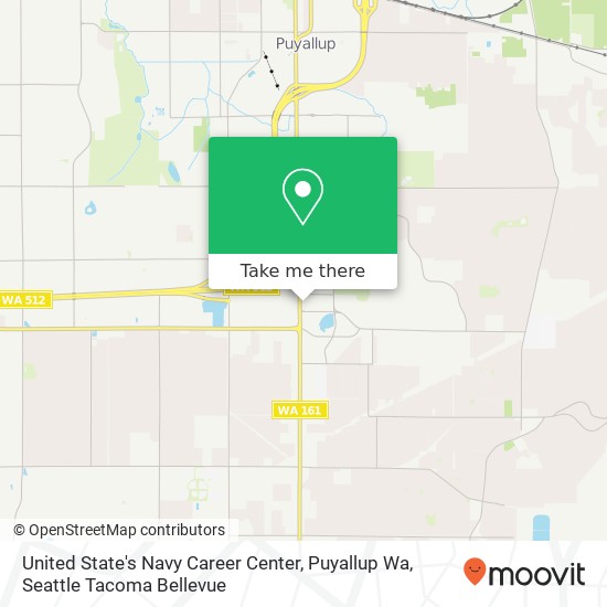United State's Navy Career Center, Puyallup Wa map