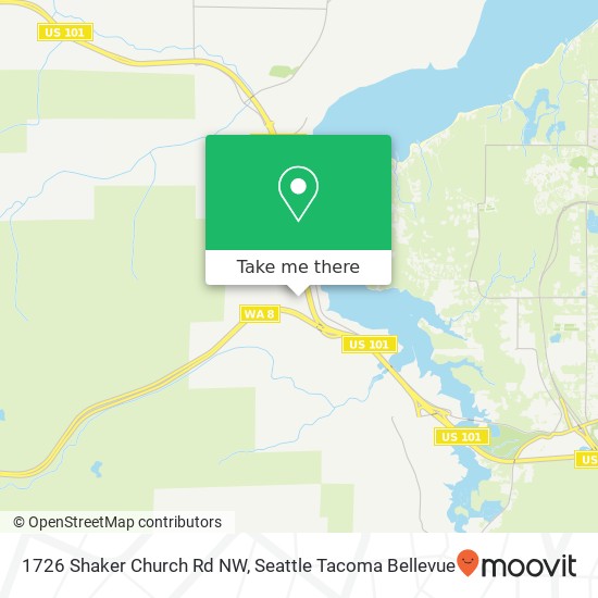 Mapa de 1726 Shaker Church Rd NW, Olympia, WA 98502