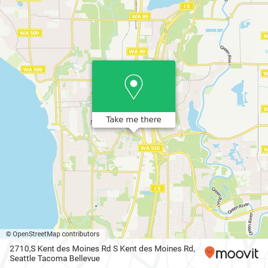Mapa de 2710,S Kent des Moines Rd S Kent des Moines Rd, Des Moines, WA 98198