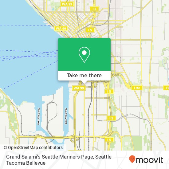 Grand Salami's Seattle Mariners Page, 1250 1st Ave S map