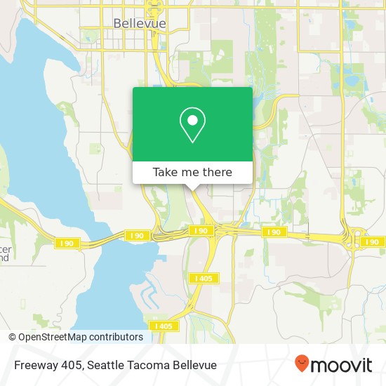 Mapa de Freeway 405, Bellevue, WA 98005