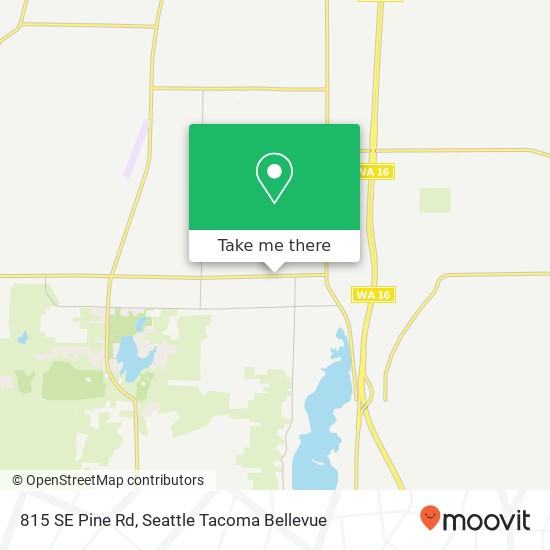 Mapa de 815 SE Pine Rd, Port Orchard, WA 98367