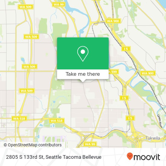 Mapa de 2805 S 133rd St, Tukwila, WA 98168