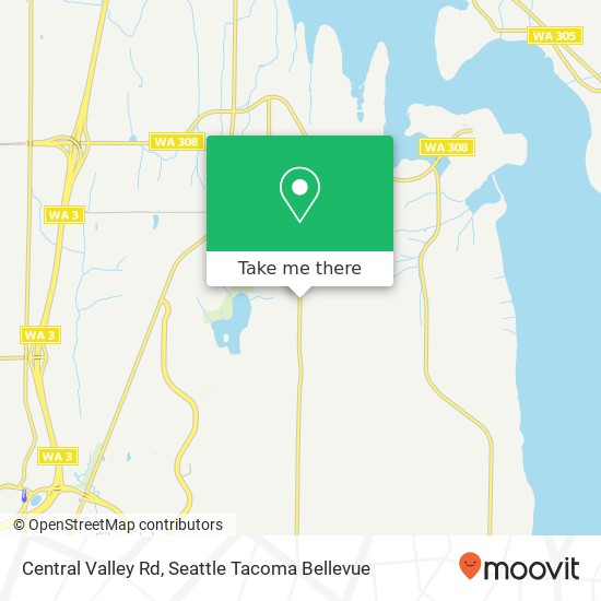 Mapa de Central Valley Rd, Poulsbo, WA 98370