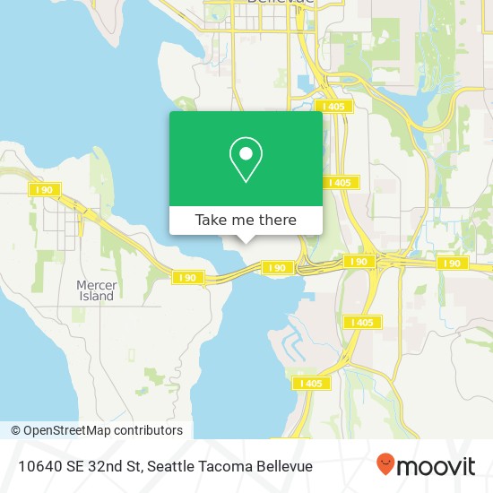 Mapa de 10640 SE 32nd St, Bellevue, WA 98004