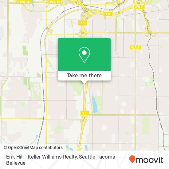 Mapa de Erik Hill - Keller Williams Realty, 5825 Tacoma Mall Blvd