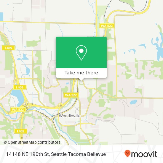 Mapa de 14148 NE 190th St, Woodinville, WA 98072