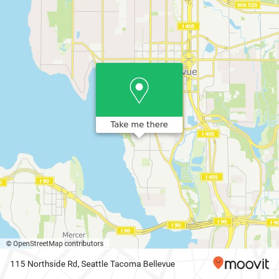 115 Northside Rd, Bellevue, WA 98004 map