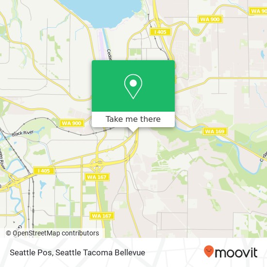 Seattle Pos, S Grady Way map