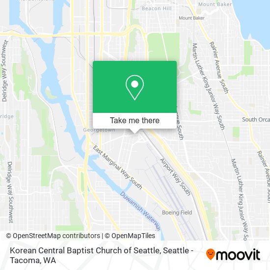 Korean Central Baptist Church of Seattle map