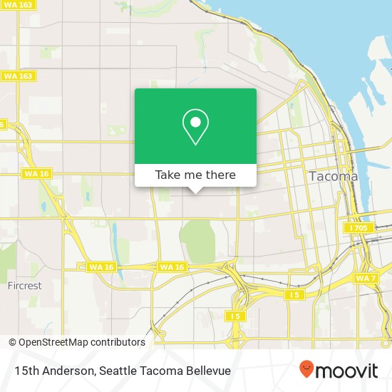 15th Anderson, Tacoma, WA 98405 map