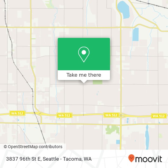 Mapa de 3837 96th St E, Tacoma, WA 98446