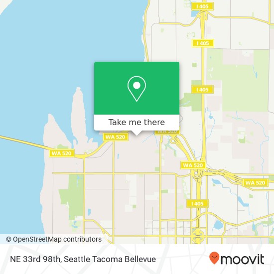 Mapa de NE 33rd 98th, Bellevue, WA 98004