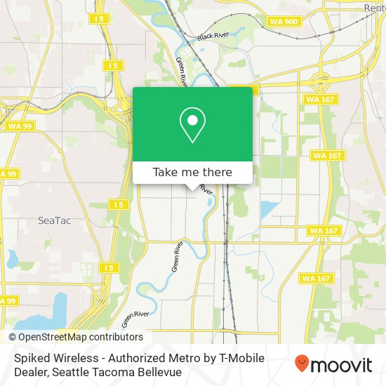 Mapa de Spiked Wireless - Authorized Metro by T-Mobile Dealer, 955 Industry Dr