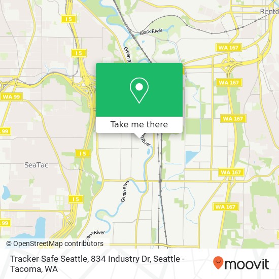 Mapa de Tracker Safe Seattle, 834 Industry Dr