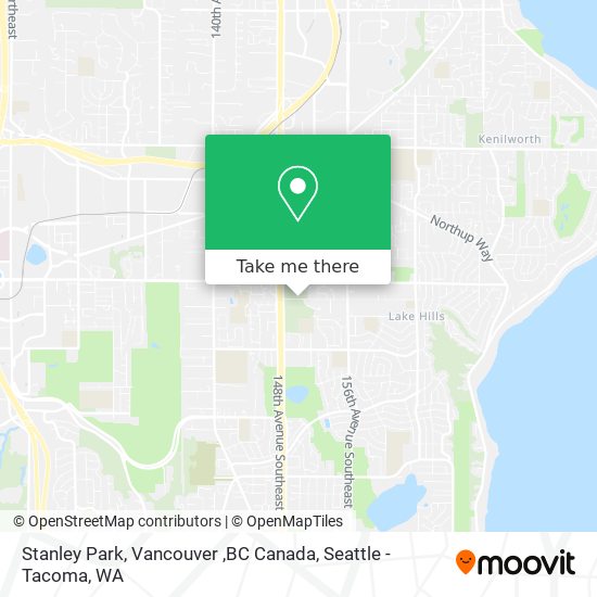 Stanley Park, Vancouver ,BC Canada map