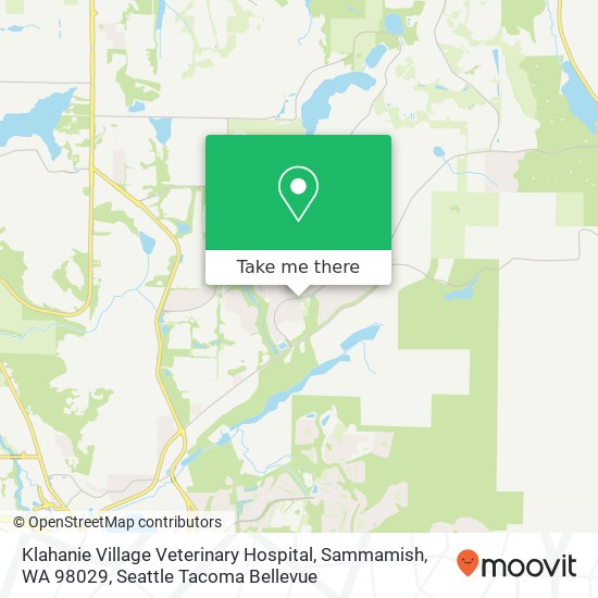 Mapa de Klahanie Village Veterinary Hospital, Sammamish, WA 98029