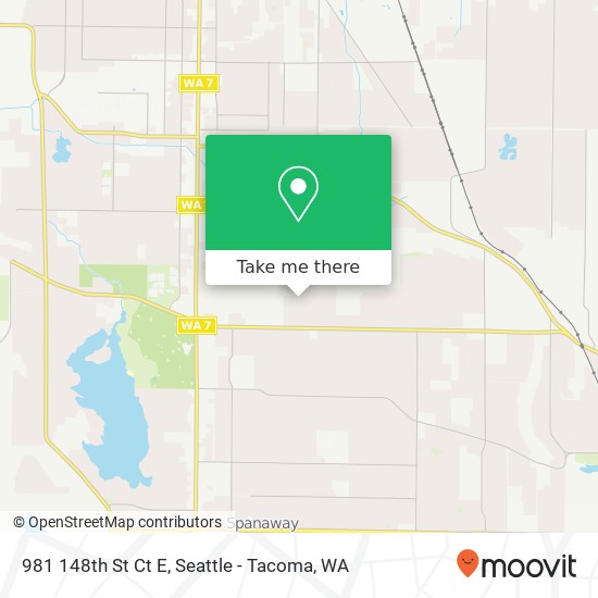 Mapa de 981 148th St Ct E, Tacoma, WA 98445