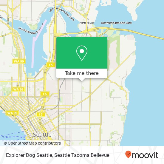 Mapa de Explorer Dog Seattle, E Mercer St