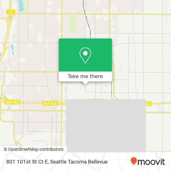 Mapa de 801 101st St Ct E, Tacoma, WA 98445