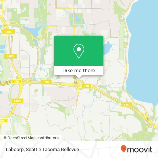 Mapa de Labcorp, Bellevue, WA 98007