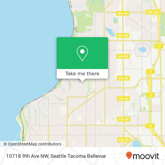 Mapa de 10718 9th Ave NW, Seattle, WA 98177