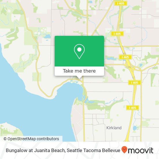 Mapa de Bungalow at Juanita Beach, 9714 NE Juanita Dr