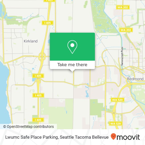 Mapa de Lwumc Safe Place Parking, 7525 132nd Ave NE