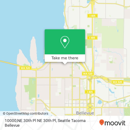 Mapa de 10000,NE 30th Pl NE 30th Pl, Bellevue, WA 98004