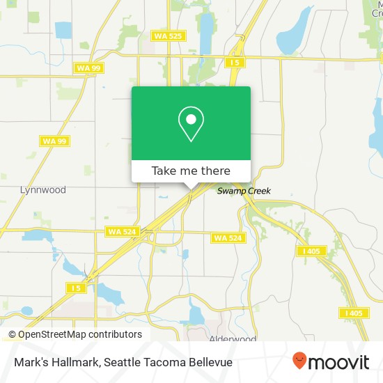 Mapa de Mark's Hallmark, Alderwood Mall Pkwy