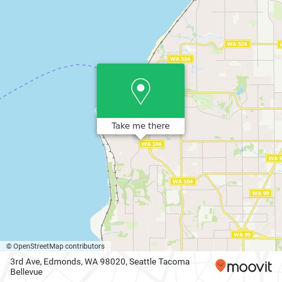 Mapa de 3rd Ave, Edmonds, WA 98020