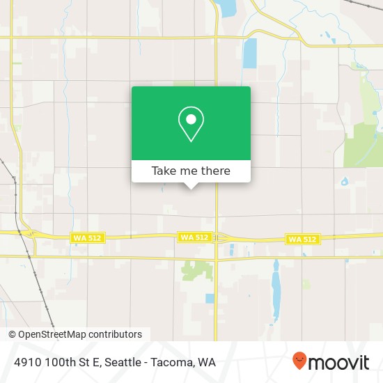 Mapa de 4910 100th St E, Tacoma, WA 98446
