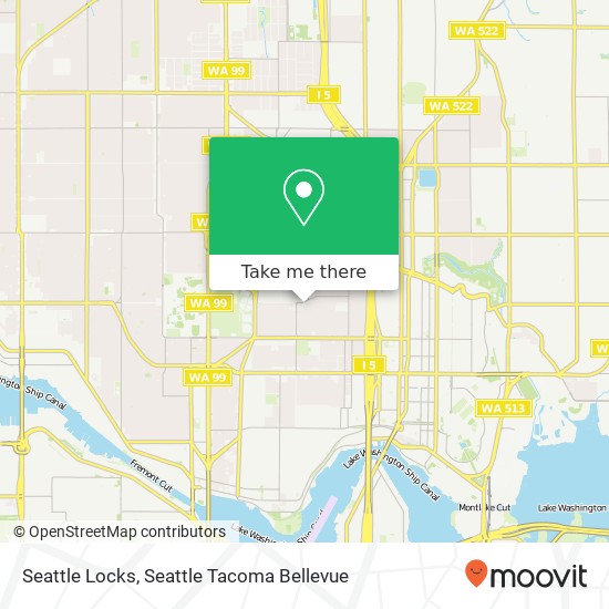 Mapa de Seattle Locks, 2201 N 56th St