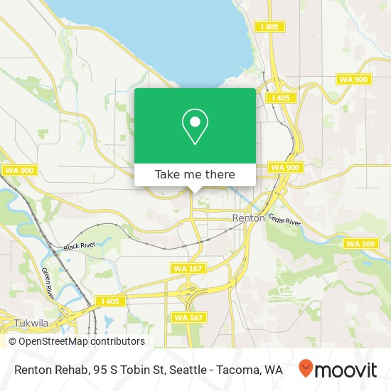 Mapa de Renton Rehab, 95 S Tobin St