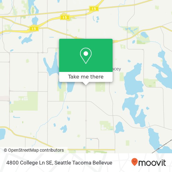 Mapa de 4800 College Ln SE, Lacey, WA 98503