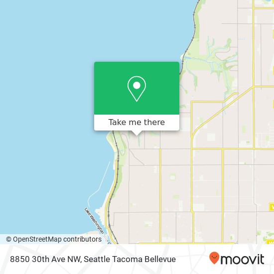 Mapa de 8850 30th Ave NW, Seattle, WA 98117