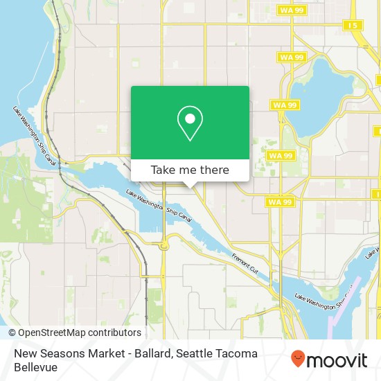 Mapa de New Seasons Market - Ballard, 951 NW Ballard Way