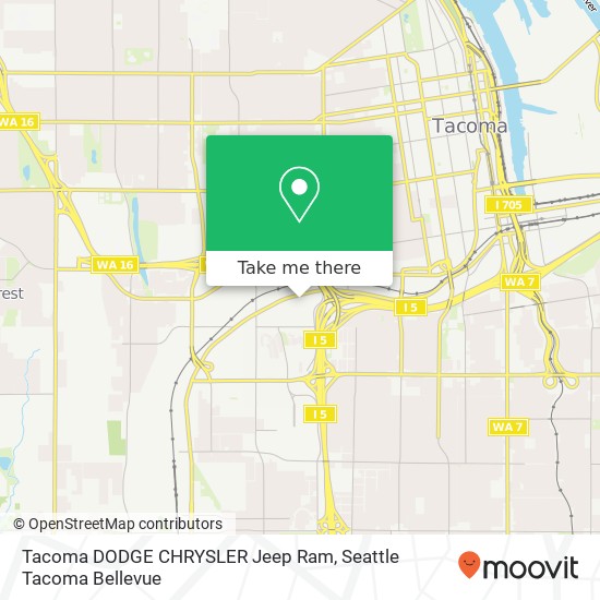 Tacoma DODGE CHRYSLER Jeep Ram, 2220 S Tacoma Way map