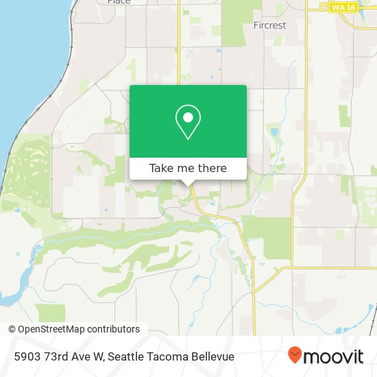 Mapa de 5903 73rd Ave W, University Place, WA 98467