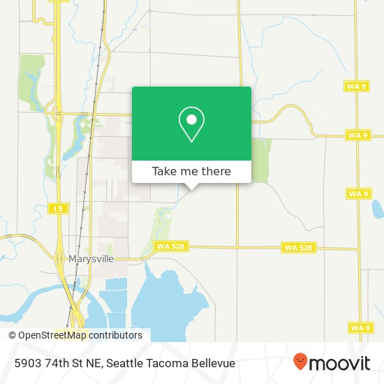 Mapa de 5903 74th St NE, Marysville, WA 98270